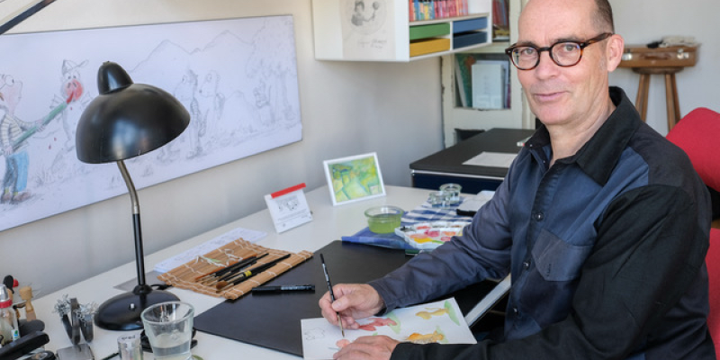 Finnja hat den Kokosnuss-Autor Ingo Siegner getroffen